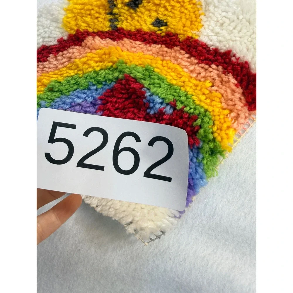 Retro Rainbow Smiling Sun Latch Hook Wall Art 12